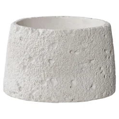 Bougeoir déco en ciment (lot de 2) - gris, formes coupelles basses