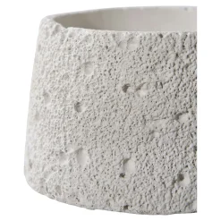 Bougeoir déco en ciment (lot de 2) - gris, formes coupelles basses