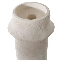 Bougeoir en ciment brut (lot de 2) - design organique, 2 hauteurs