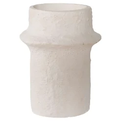 Bougeoir en ciment brut (lot de 2) - design organique, 2 hauteurs