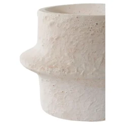 Bougeoir en ciment brut (lot de 2) - design organique, 2 hauteurs