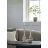 Bougeoir en travertin naturel (lot de 2) - style contemporain