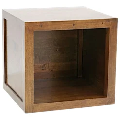 Bout canapé chevet cube hévéa 45x42cm OLGA