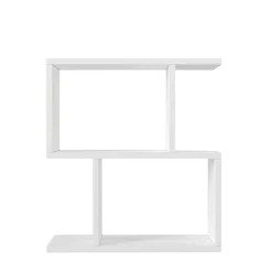 Bout de canapé blanc design avec étagères MARFA
