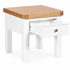 Bout de canapé blanc 1 tiroir VELIA