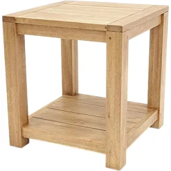 Bout de canapé bois hévéa 50x55cm ATTAN