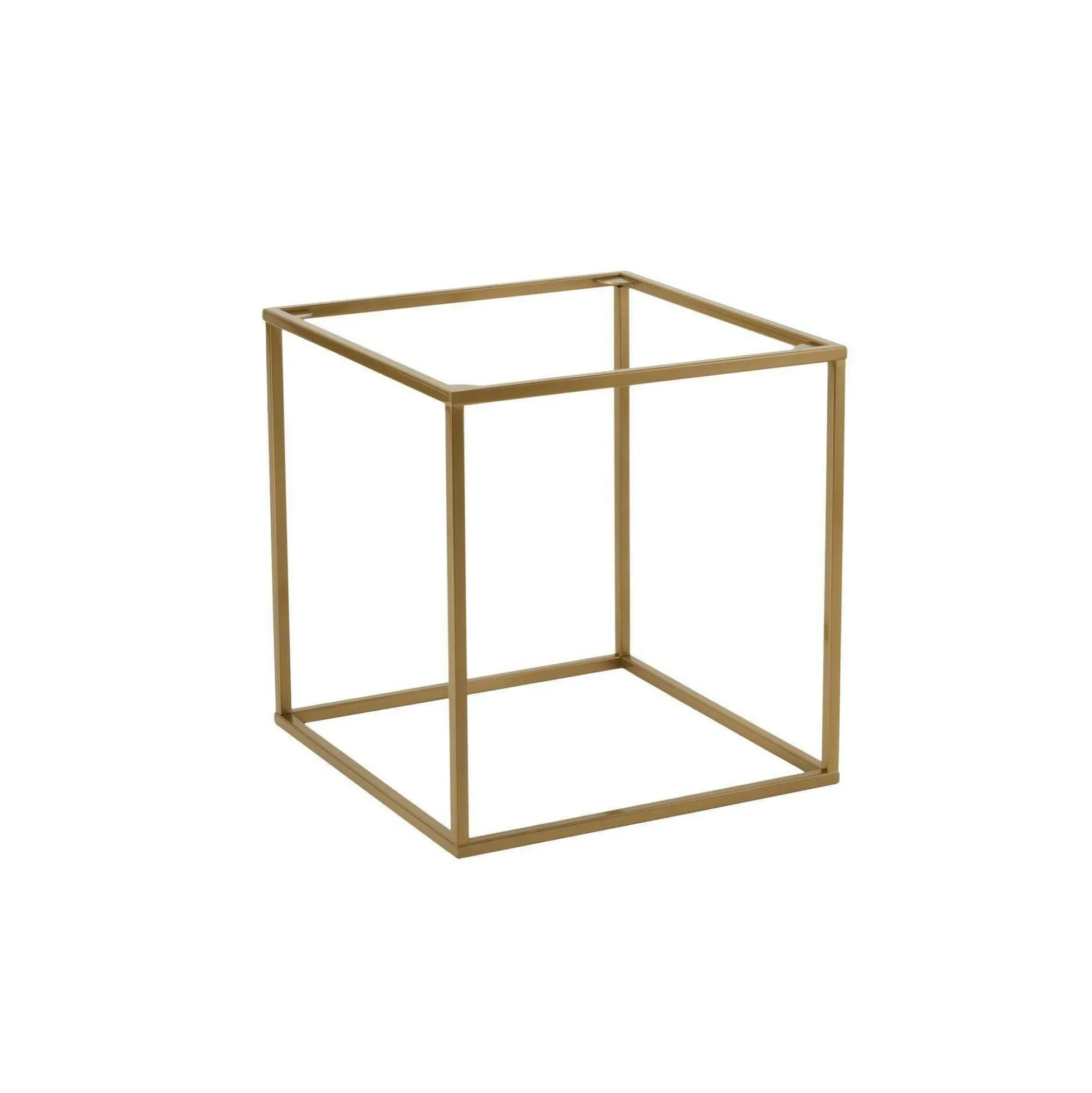 Bout de canapé cube doré – plateau mobile, style design SFAX