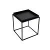 Bout de canapé cube noir – plateau mobile, style design SFAX