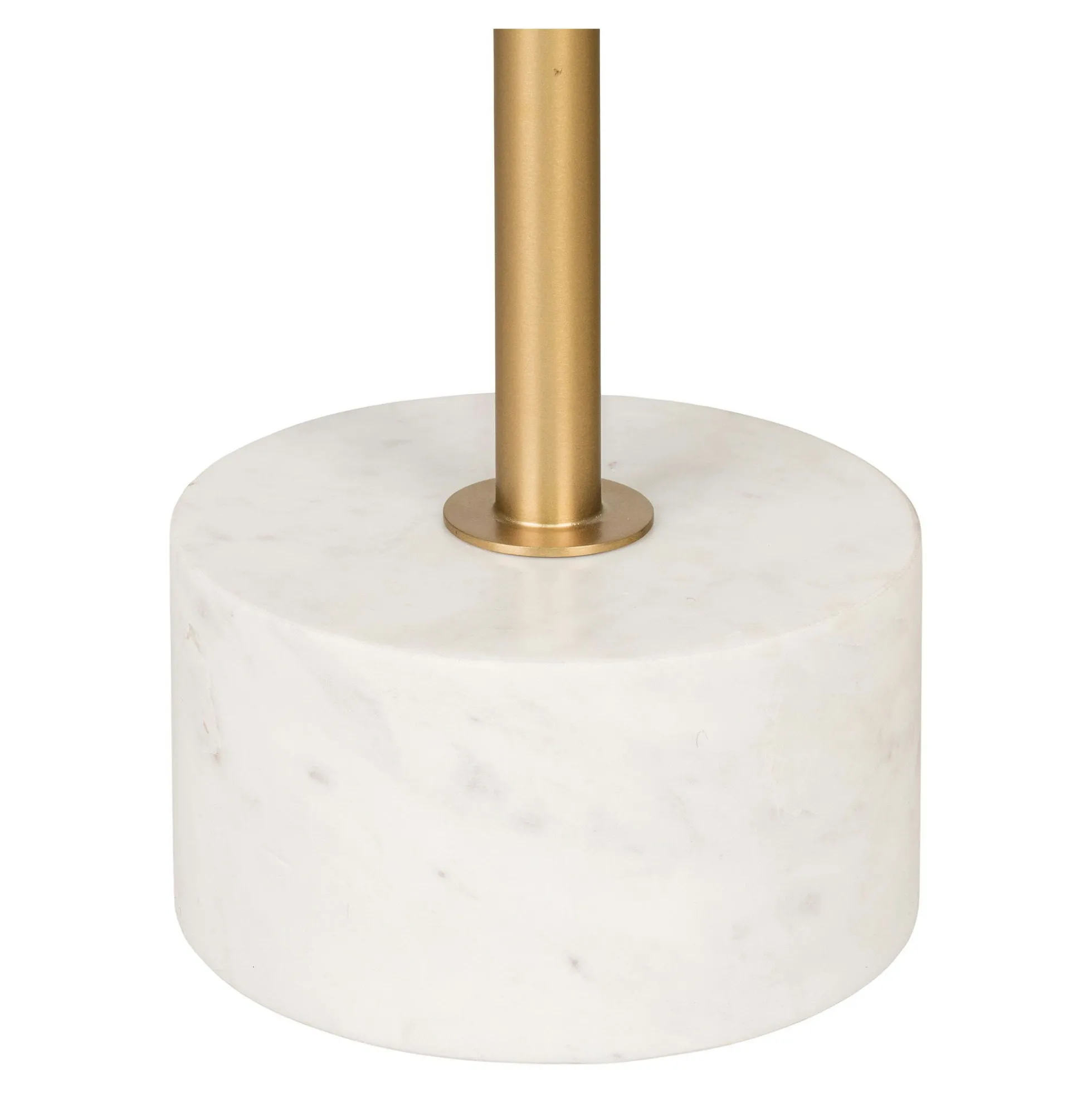 Bout de canapé design en marbre avec plateau doré Ø51 cm TALLINN