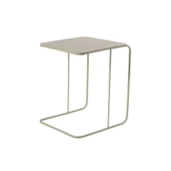 Bout de canapé design métal taupe – plateau carré moderne SFAX