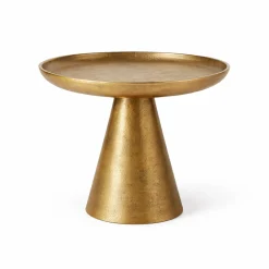 Bout de canapé doré en aluminium 60 cm KANO