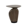Bout de canapé en bois brun – design organique MYSORE
