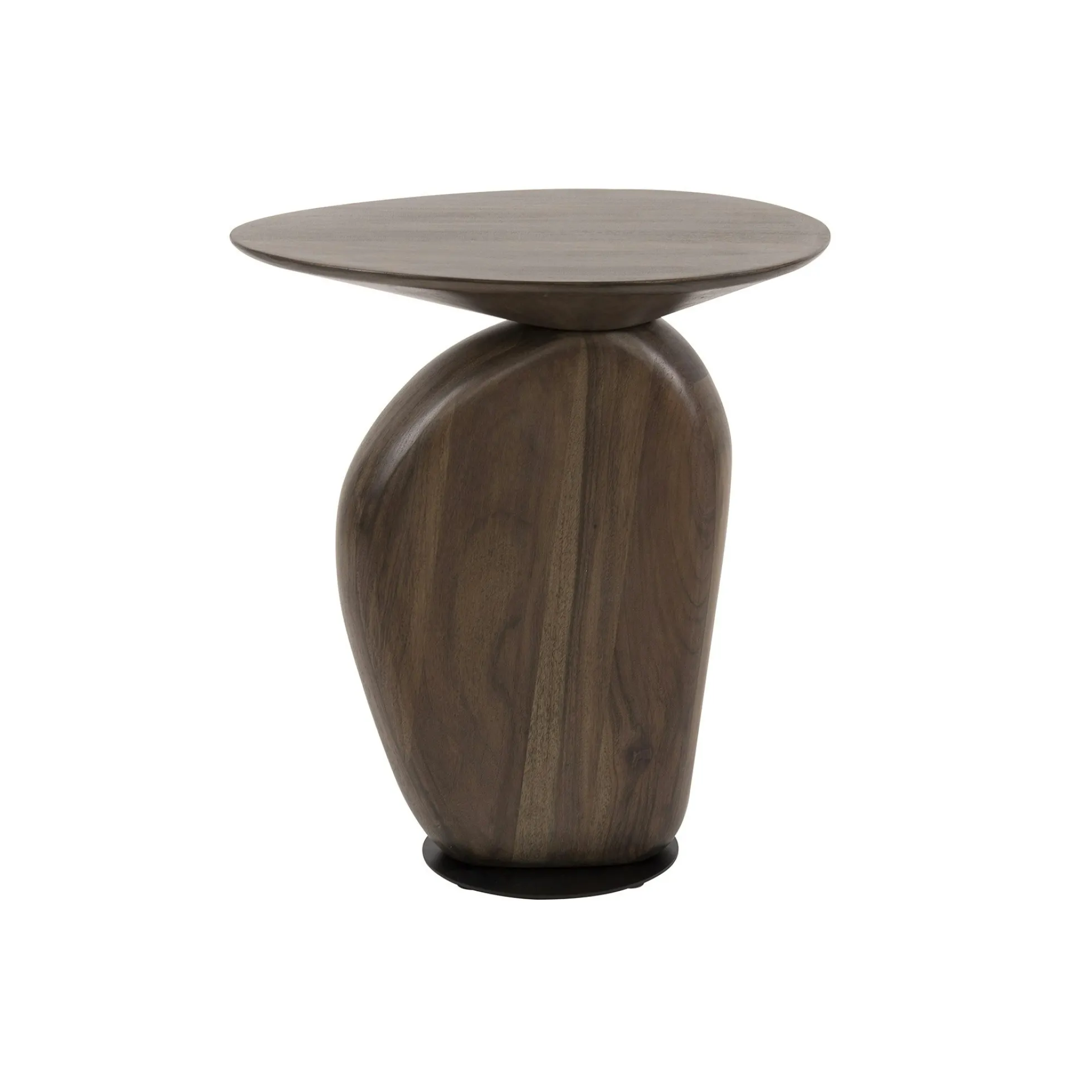 Bout de canapé en bois brun – design organique MYSORE