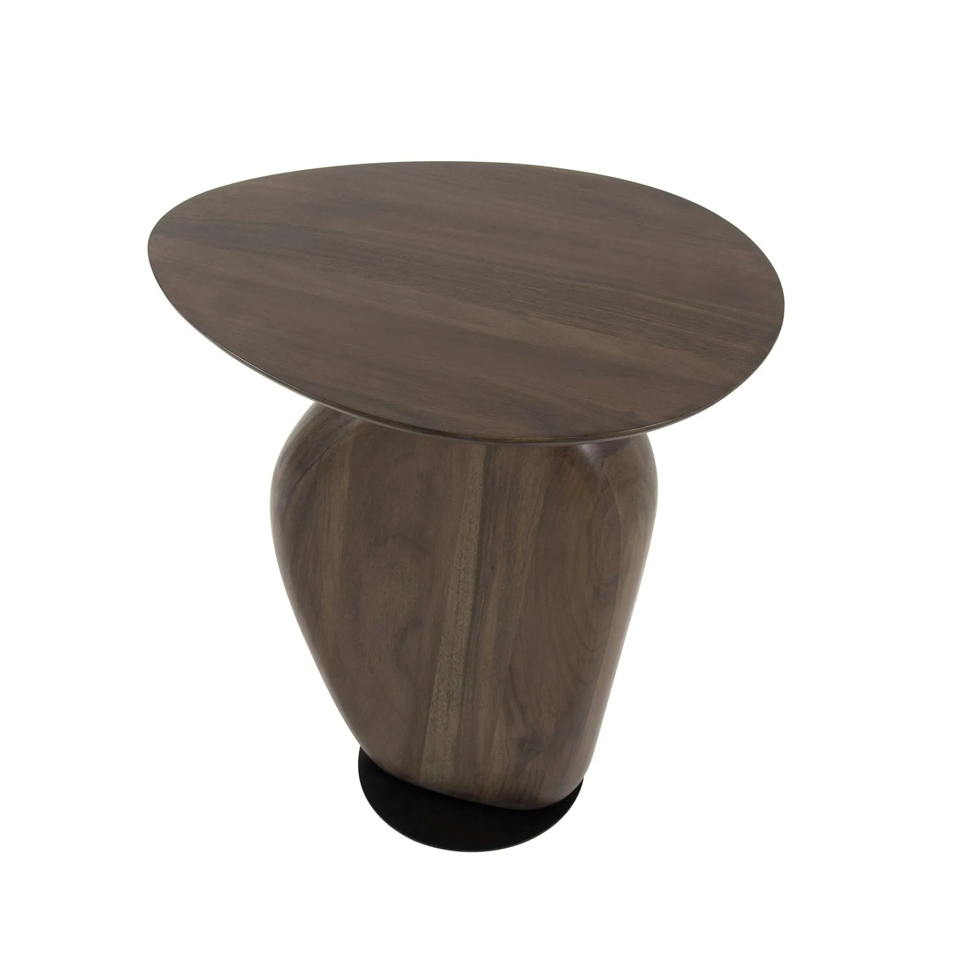 Bout de canapé en bois brun – design organique MYSORE