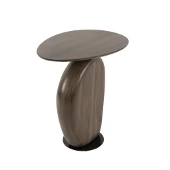 Bout de canapé en bois brun – design organique MYSORE