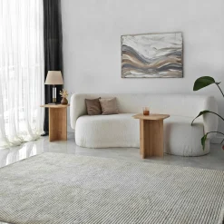 Bout de canapé gigogne bords arrondis décor bois (x2) MARFA