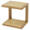 Bout de Canapé Hévéa double plateaux 48x40x48cm BALTIC