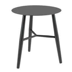 Bout de canapé jardin en aluminium noir STOCKHOLM