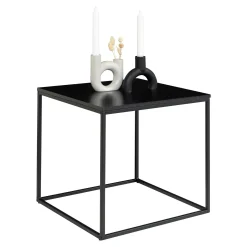 Bout de canapé minimaliste noir - forme cube design TALLINN