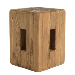 Bout de canapé / tabouret déco pin recyclé DENVER