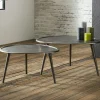 Bout de canapé vintage en métal noir 73 cm TRIBECA
