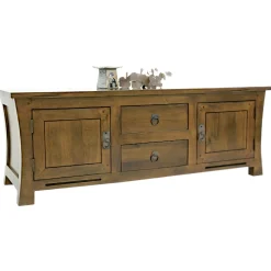 Buffet asiatique 2 portes hévéa 125cm MAORI
