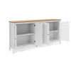 Buffet bas blanc 4 portes 3 tiroirs VENZA