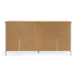 Buffet bas blanc 4 portes 3 tiroirs VENZA