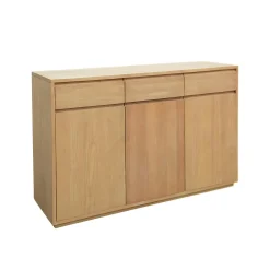 Buffet bas Hévéa 3 portes, 3 tiroirs 130x40x88cm BALTIC