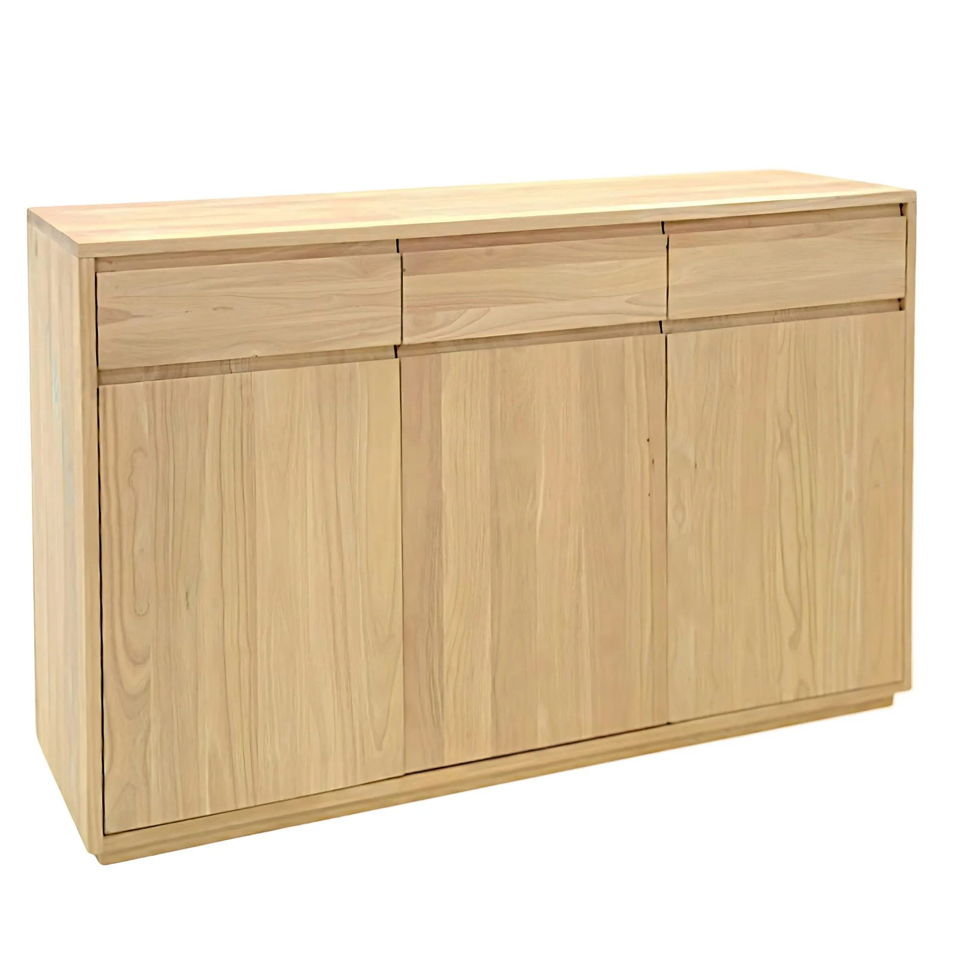 Buffet bas Hévéa 3 portes, 3 tiroirs 130x40x88cm BALTIC