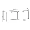 Buffet bas moderne effet bois 4 portes anthracites VAREN