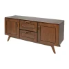 Buffet bas vintage hévéa massif 130x42x60cm SIXTIES
