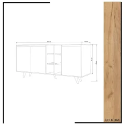 Buffet blanc moderne avec niches décoratives MARFA