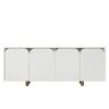 Buffet blanc moderne 4 portes courbes 180 cm VAREN