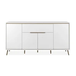Buffet blanc moderne 4 portes 1 tiroir AVIO
