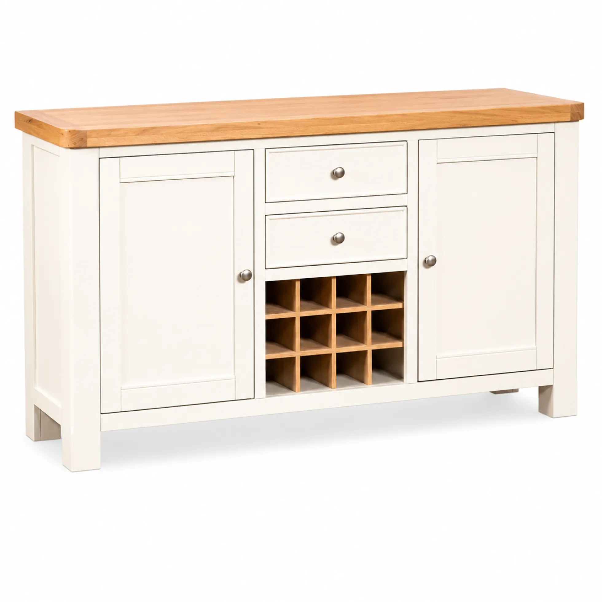 Buffet blanc style bord de mer avec range-bouteilles VELIA