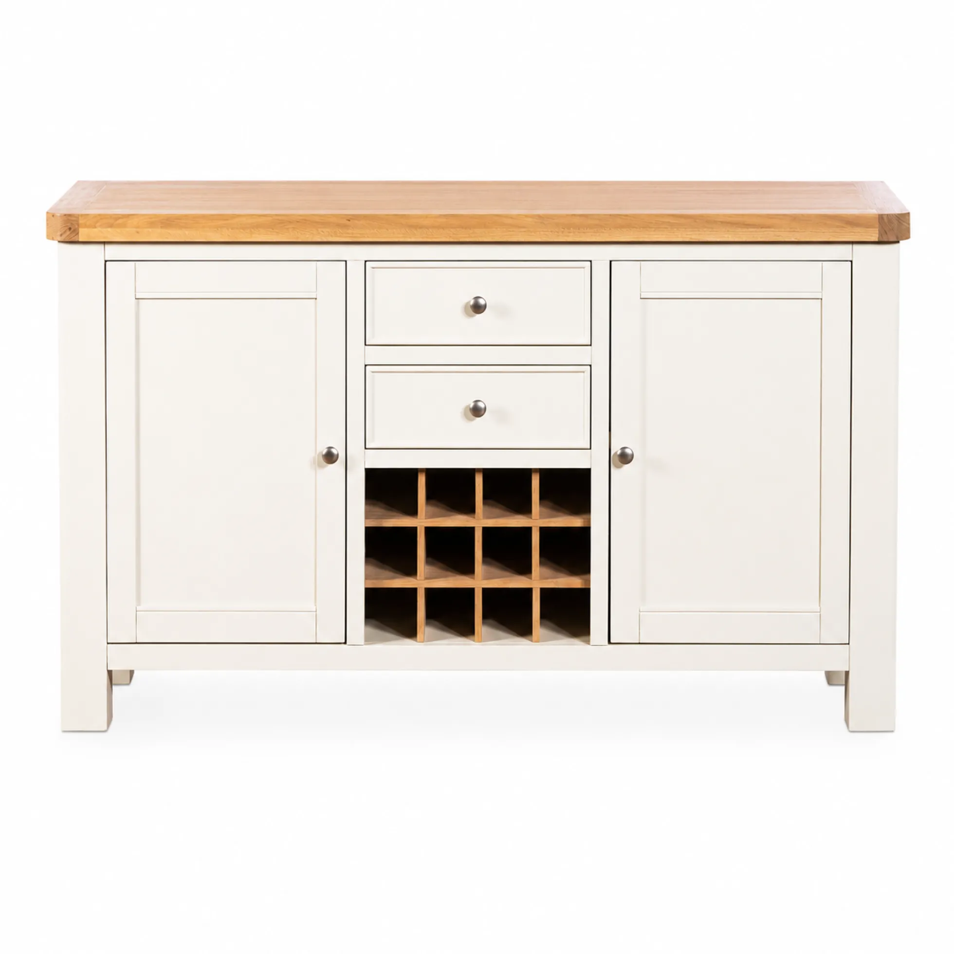 Buffet blanc style bord de mer avec range-bouteilles VELIA