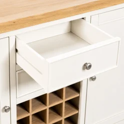 Buffet blanc style bord de mer avec range-bouteilles VELIA