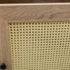 Buffet bohème effet bois, 2 portes en cannage VAREN