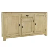 Buffet bois exotique hévéa 160cm HELENA