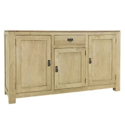 Buffet bois exotique hévéa 160cm HELENA