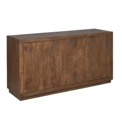Buffet bois foncé 3 portes style minimaliste MONTARO