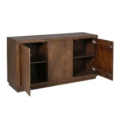 Buffet bois foncé 3 portes style minimaliste MONTARO