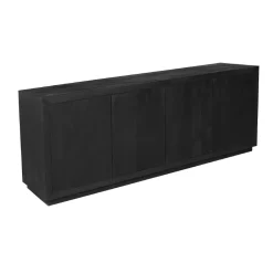 Buffet bois noir 4 portes style minimaliste MONTARO
