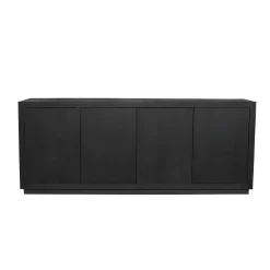 Buffet bois noir 4 portes style minimaliste MONTARO