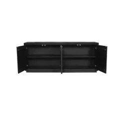 Buffet bois noir 4 portes style minimaliste MONTARO