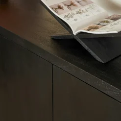 Buffet bois noir 4 portes style minimaliste MONTARO