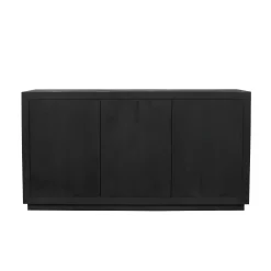 Buffet bois noir 3 portes style minimaliste MONTARO