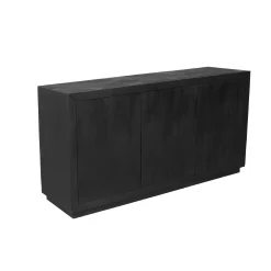 Buffet bois noir 3 portes style minimaliste MONTARO