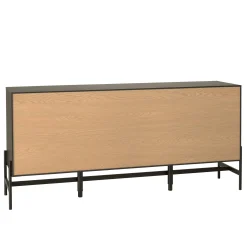 Buffet bois noir 3 tiroirs 2 portes en pin ALMEIRA
